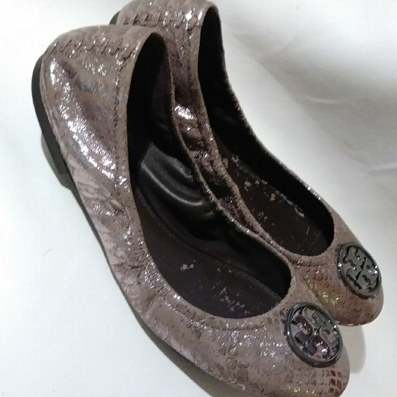 Tory Burch Shoes - Tory Burch Taupe Leather Ballet Flats Sz 10